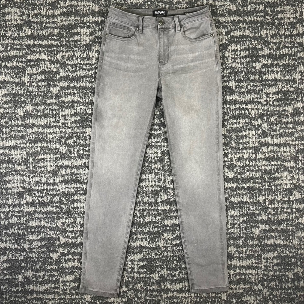 Buffalo David Bitton Pursuit Jeans Womens 4/27 Grey Skinny Mid Rise Super Soft